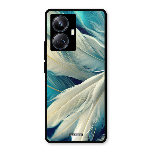 White Feather Realme 10 Pro Plus Mobile Back Cover - Aesthetic PrintShield Case