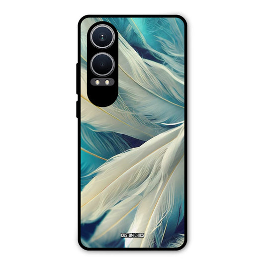 White Feather Oneplus Nord CE4 Lite Mobile Back Cover - Aesthetic PrintShield Case
