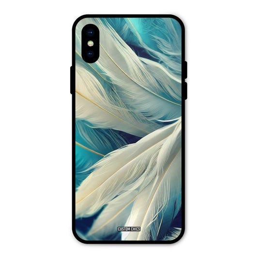 White Feather iPhone X Mobile Back Cover - Aesthetic PrintShield Case