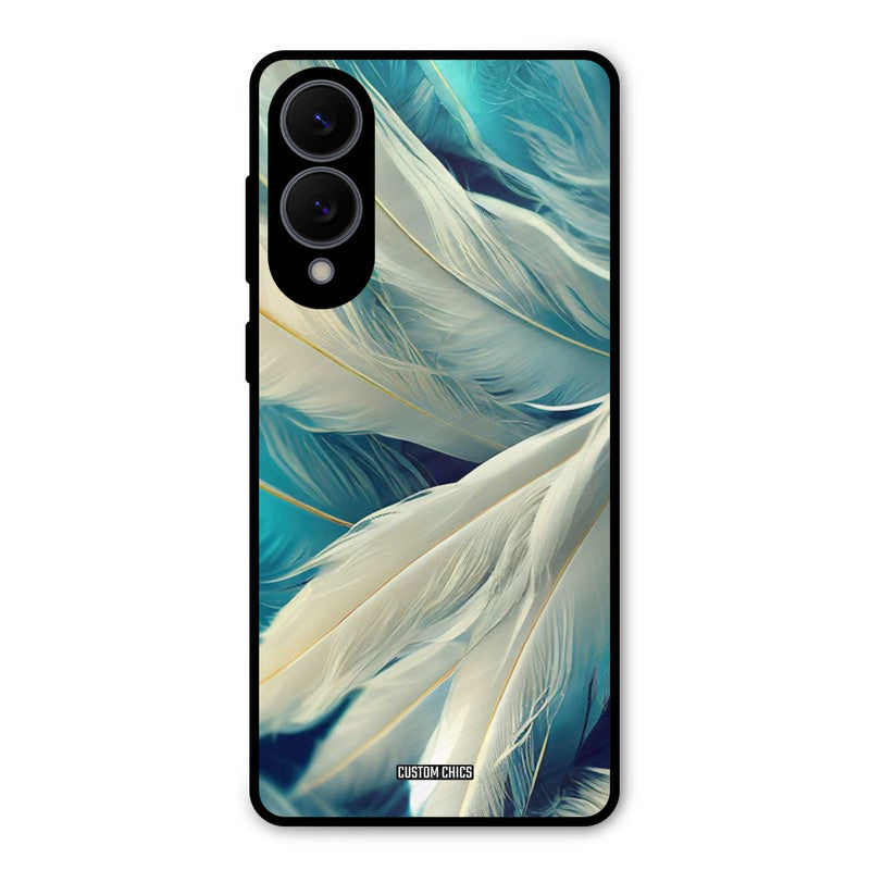 White Feather Samsung Galaxy S25 Edge Mobile Back Cover - Aesthetic PrintShield Case