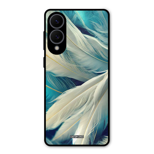 White Feather Samsung Galaxy S25 Edge Mobile Back Cover - Aesthetic PrintShield Case