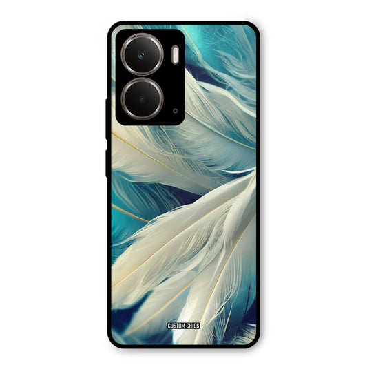 White Feather Realme P3 Mobile Back Cover - Aesthetic PrintShield Case