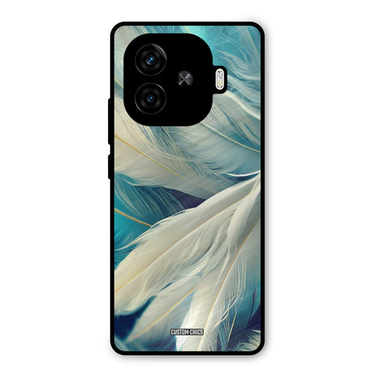White Feather iQoo Neo 10R Mobile Back Cover - Aesthetic PrintShield Case