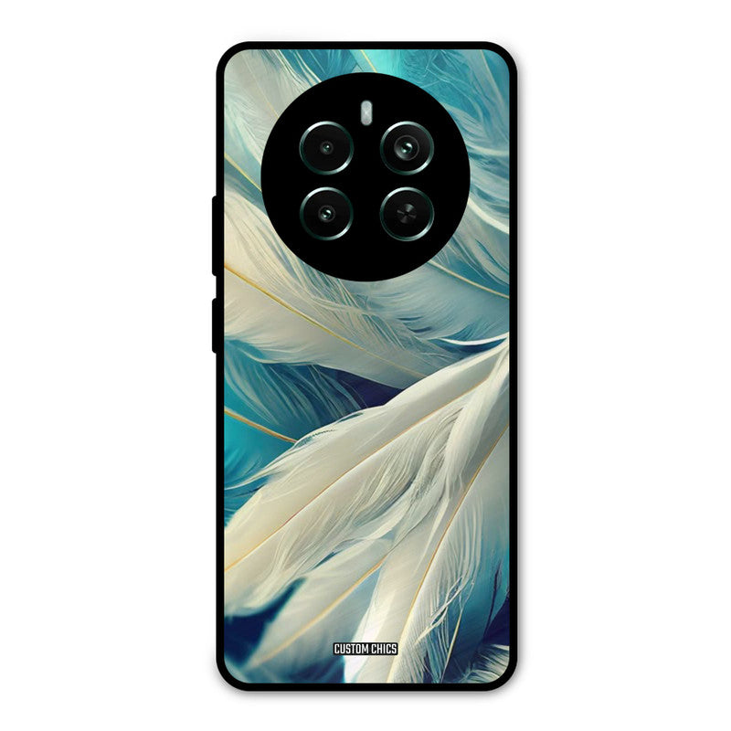 White Feather Realme 12 Plus Mobile Back Cover - Aesthetic PrintShield Case