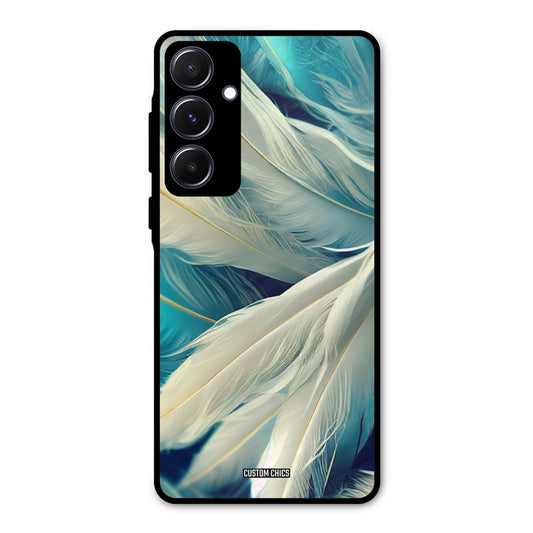White Feather Samsung Galaxy A55 5G Mobile Back Cover - Aesthetic PrintShield Case