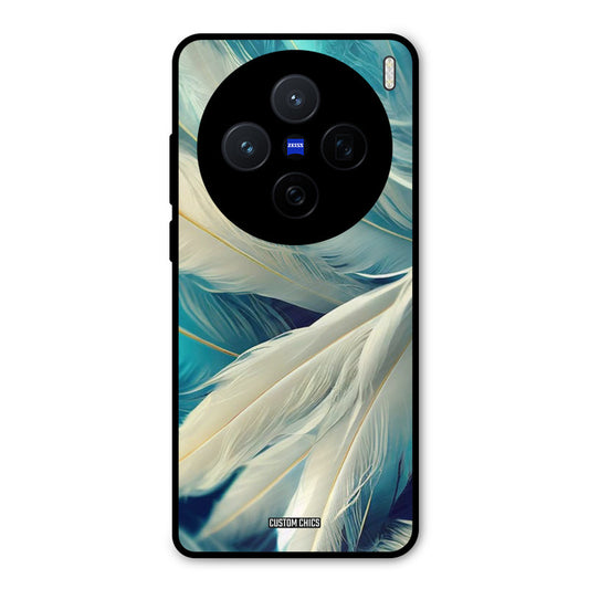 White Feather Vivo X200 Mobile Back Cover - Aesthetic PrintShield Case