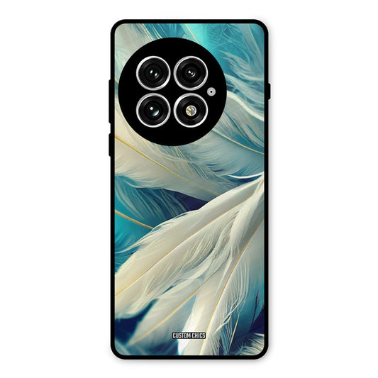 White Feather Oneplus 13 Mobile Back Cover - Aesthetic PrintShield Case