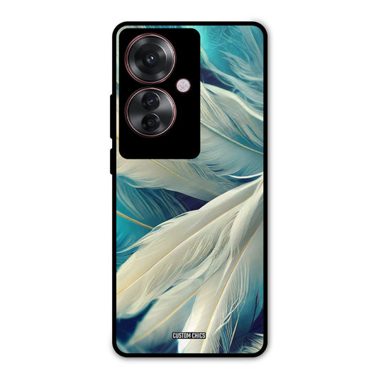 White Feather Oppo F25 Pro Mobile Back Cover - Aesthetic PrintShield Case