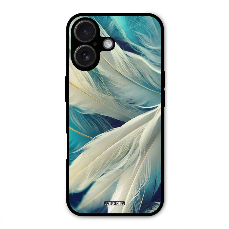 White Feather iPhone 16 Plus Mobile Back Cover - Aesthetic PrintShield Case