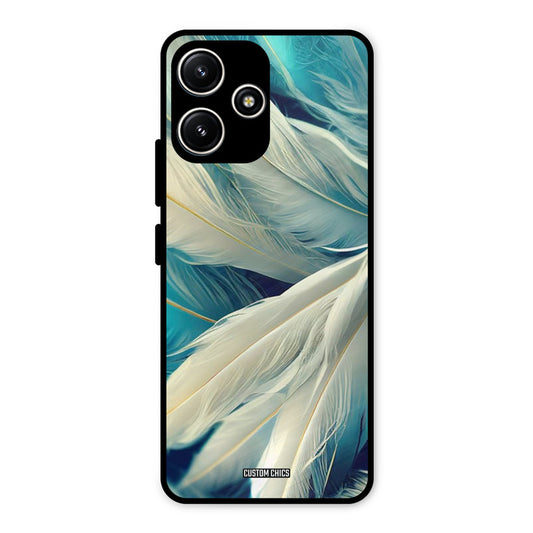 White Feather Redmi 12 5G Mobile Back Cover - Aesthetic PrintShield Case