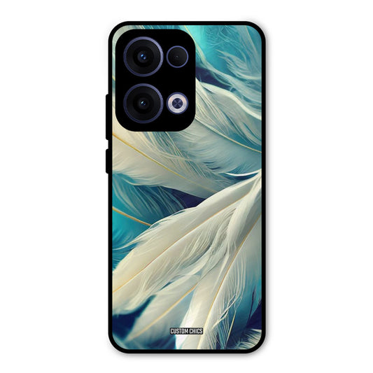 White Feather Oppo Reno 13 5G Mobile Back Cover - Aesthetic PrintShield Case