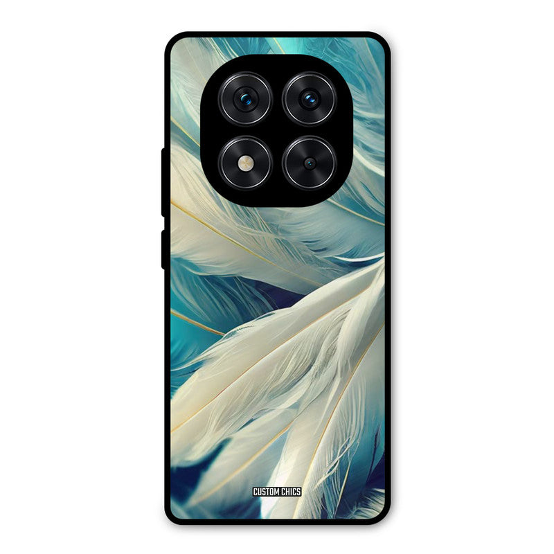 White Feather Redmi Note 14 Pro Mobile Back Cover - Aesthetic PrintShield Case