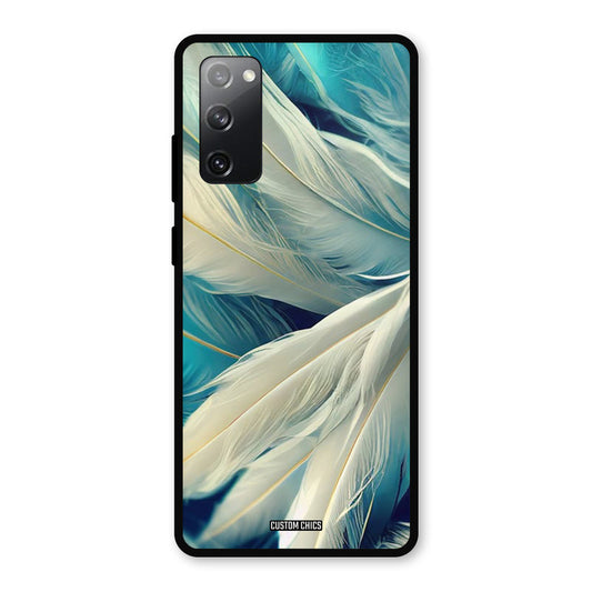 White Feather Samsung Galaxy S20 FE 5G Mobile Back Cover - Aesthetic PrintShield Case