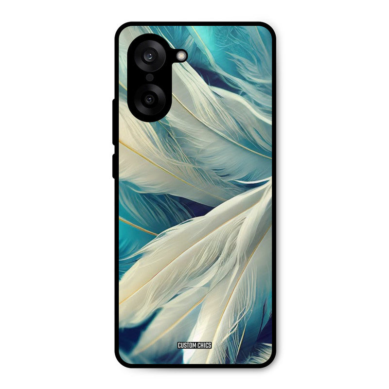 White Feather Oneplus Nord CE5 Mobile Back Cover - Aesthetic PrintShield Case