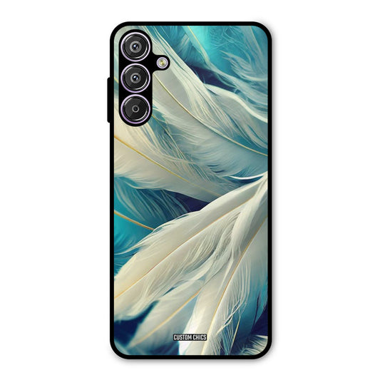 White Feather Samsung Galaxy F15 Mobile Back Cover - Aesthetic PrintShield Case
