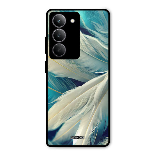 White Feather Realme 14x Mobile Back Cover - Aesthetic PrintShield Case