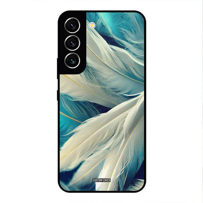 White Feather Samsung Galaxy S22 Mobile Back Cover - Aesthetic PrintShield Case
