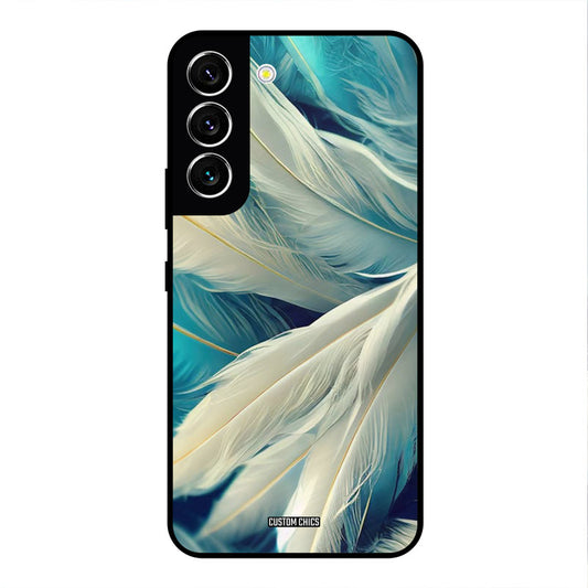 White Feather Samsung Galaxy S22 Mobile Back Cover - Aesthetic PrintShield Case
