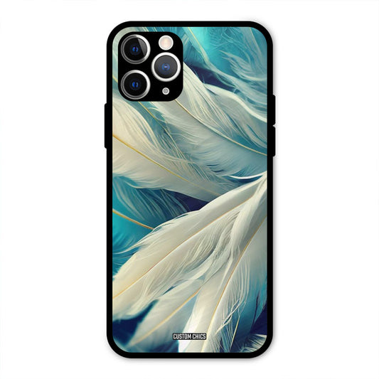 White Feather IPhone 11 Pro Max Mobile Back Cover - Aesthetic PrintShield Case