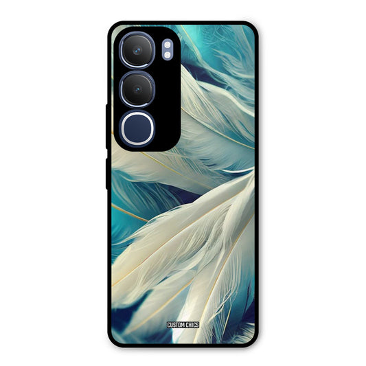 White Feather Vivo Y29 Mobile Back Cover - Aesthetic PrintShield Case