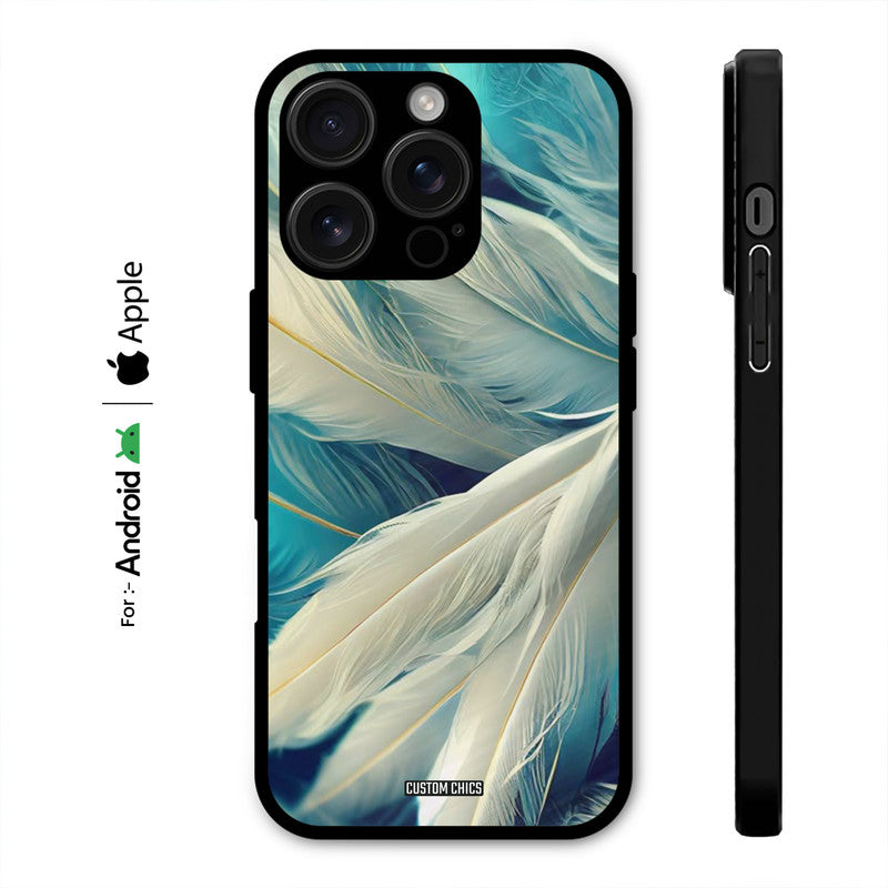 White Feather Case – Premium PrintShield Mobile Cover