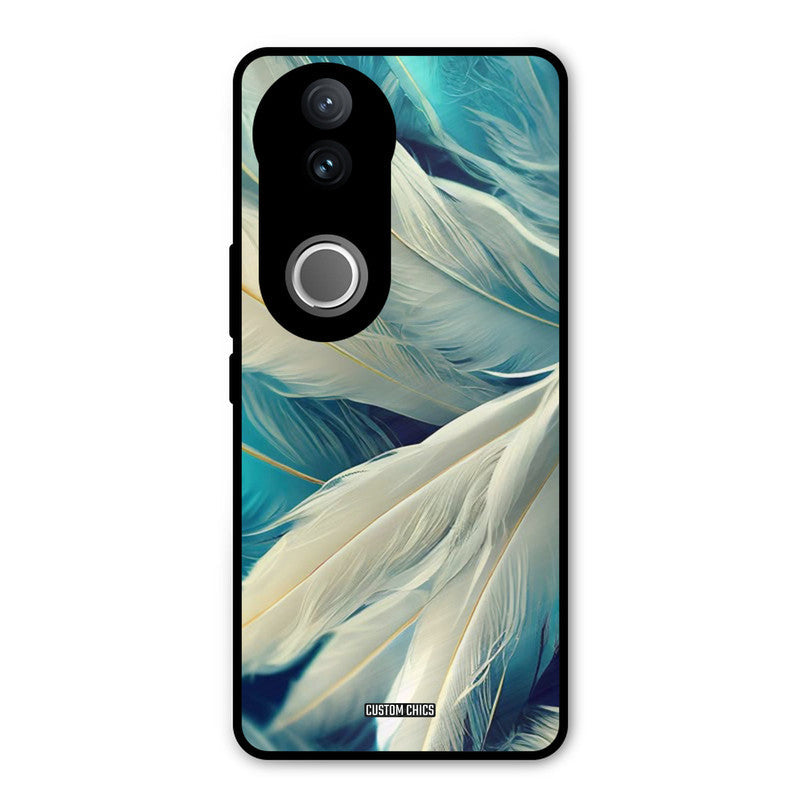 White Feather iQOO Z10R Mobile Back Cover - Aesthetic PrintShield Case
