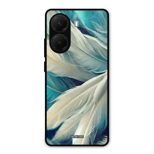White Feather Poco X7 Pro Mobile Back Cover - Aesthetic PrintShield Case