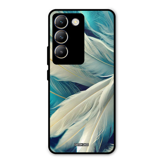 White Feather Vivo Y200e Mobile Back Cover - Aesthetic PrintShield Case