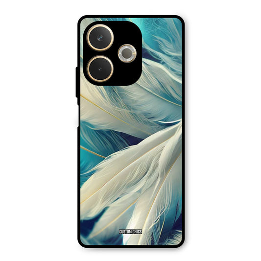 White Feather Oppo A5 Pro Mobile Back Cover - Aesthetic PrintShield Case