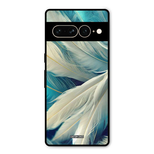 White Feather Google Pixel 7 Pro Mobile Back Cover - Aesthetic PrintShield Case