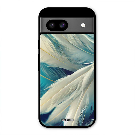 White Feather Google Pixel 8a Mobile Back Cover - Aesthetic PrintShield Case