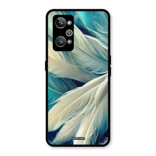 White Feather Realme GT 2 Mobile Back Cover - Aesthetic PrintShield Case