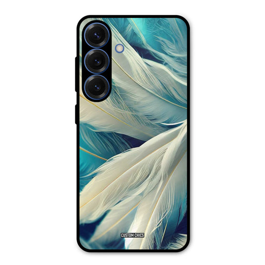 White Feather Samsung Galaxy S25 Mobile Back Cover - Aesthetic PrintShield Case