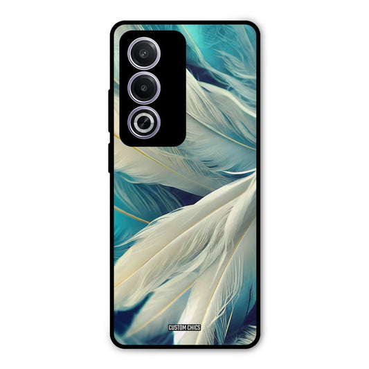 White Feather Oppo A3 Pro Mobile Back Cover - Aesthetic PrintShield Case