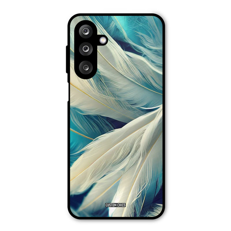 White Feather Samsung Galaxy M36 Mobile Back Cover - Aesthetic PrintShield Case