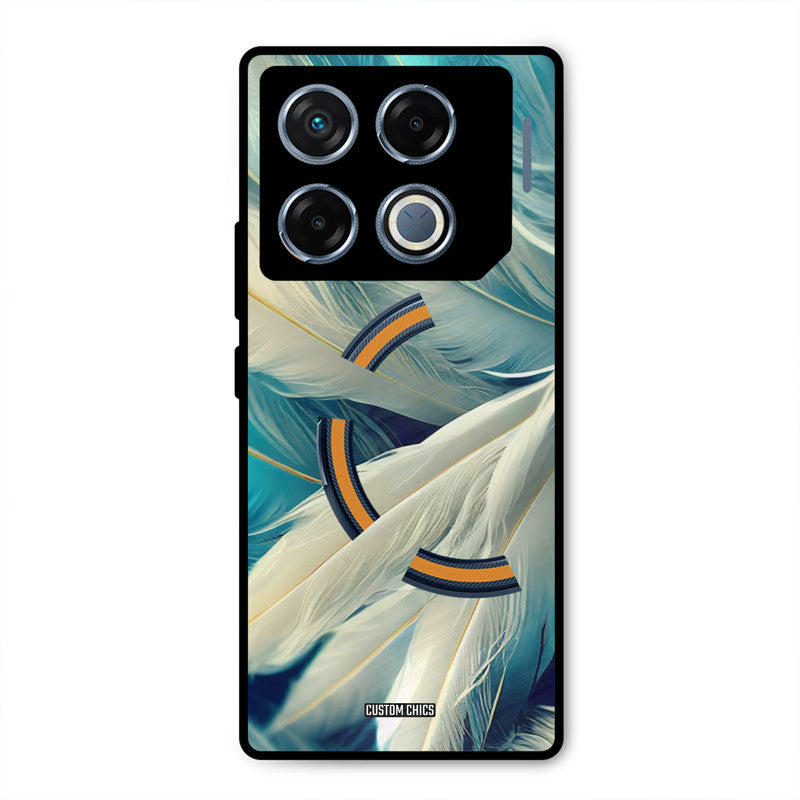 White Feather Infinix GT 20 Pro Mobile Back Cover - Aesthetic PrintShield Case
