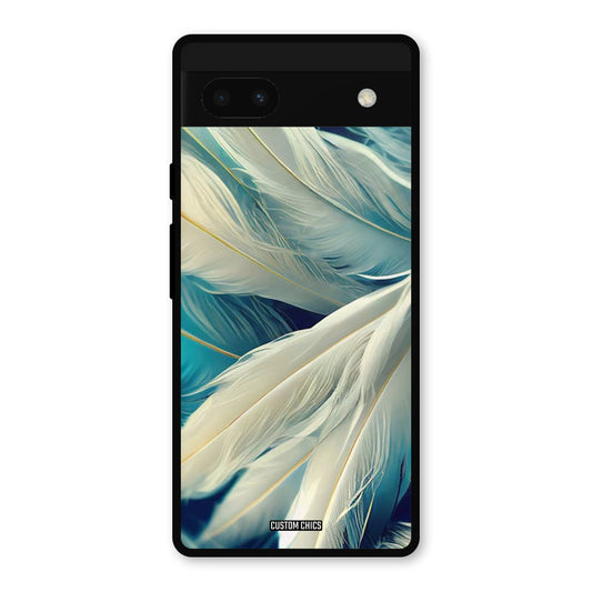White Feather Google Pixel 6a Mobile Back Cover - Aesthetic PrintShield Case