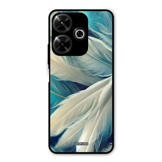 White Feather Redmi 13 5G Mobile Back Cover - Aesthetic PrintShield Case