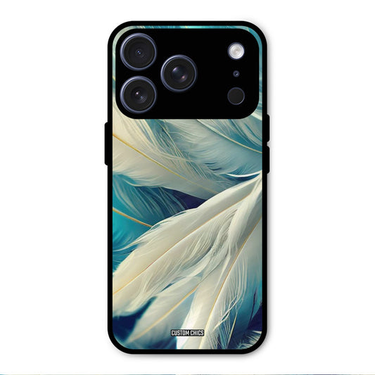 White Feather iPhone 17 Pro Max Mobile Back Cover - Aesthetic PrintShield Case