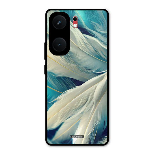 White Feather iQOO Neo 9 Pro Mobile Back Cover - Aesthetic PrintShield Case