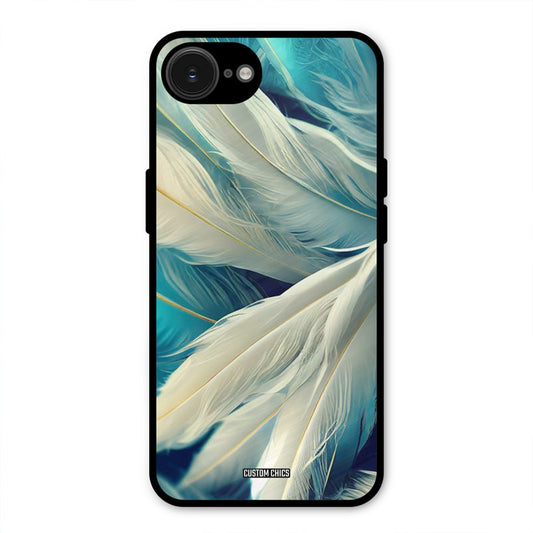 White Feather iPhone 16e Mobile Back Cover - Aesthetic PrintShield Case