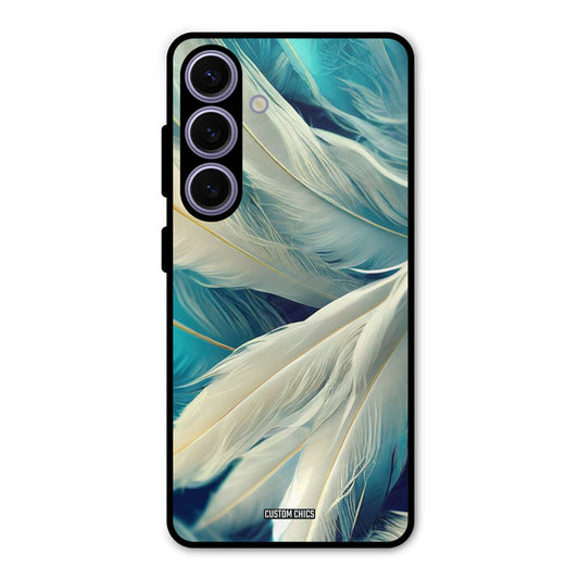 White Feather Samsung Galaxy S24 Mobile Back Cover - Aesthetic PrintShield Case