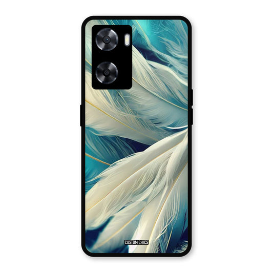 White Feather Oppo A57 2022 Mobile Back Cover - Aesthetic PrintShield Case