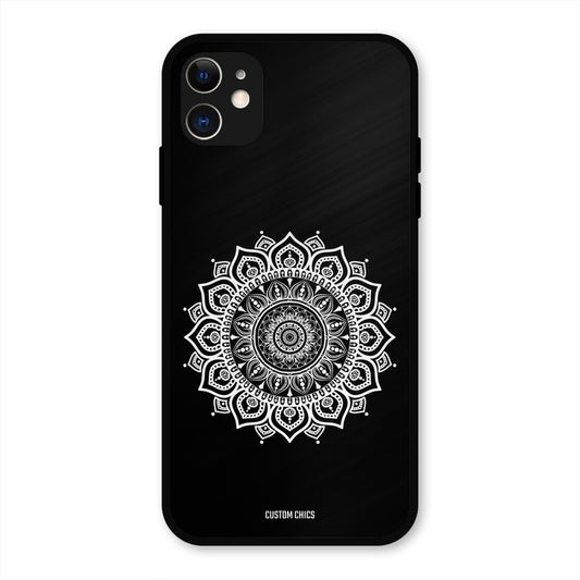 White Mandala Art IPhone 11 Mobile Back Cover - Aesthetic PrintShield Case