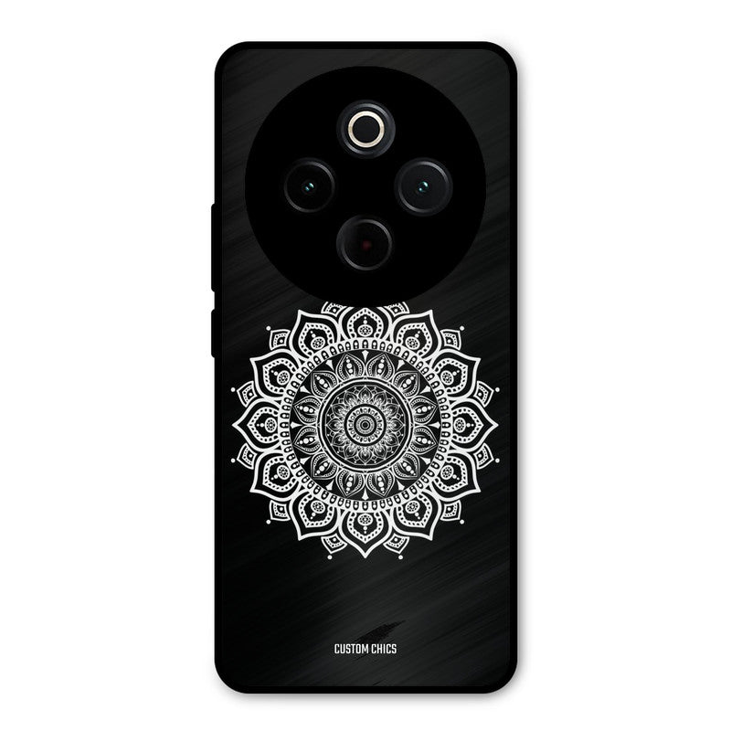 White Mandala Art iQoo Z10 Mobile Back Cover - Aesthetic PrintShield Case