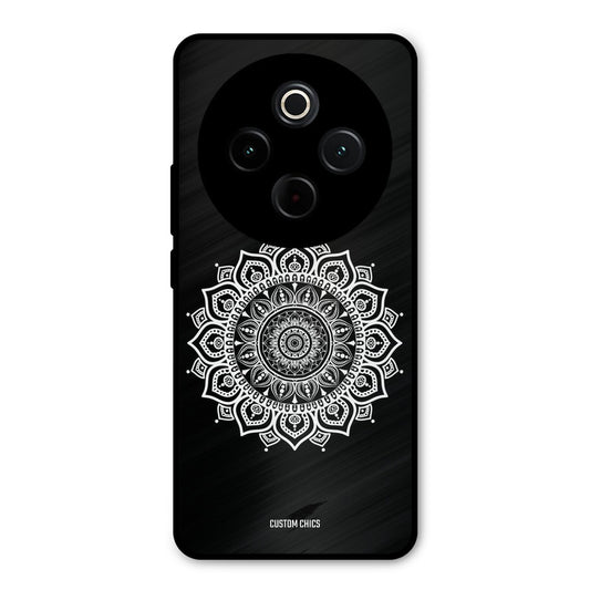 White Mandala Art iQoo Z10 Mobile Back Cover - Aesthetic PrintShield Case