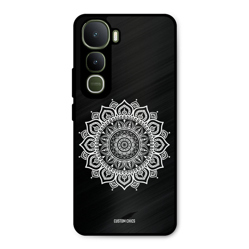 White Mandala Art Vivo Y400 Mobile Back Cover - Aesthetic PrintShield Case