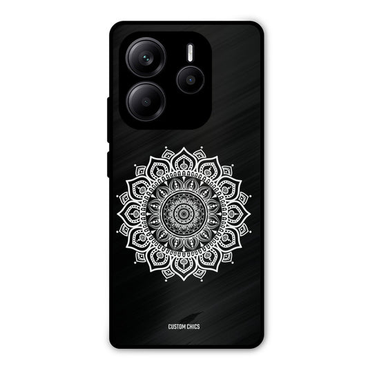 White Mandala Art Redmi Note 14 Mobile Back Cover - Aesthetic PrintShield Case