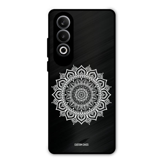 White Mandala Art OnePlus Nord CE4 Mobile Back Cover - Aesthetic PrintShield Case