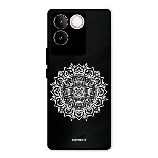 White Mandala Art Vivo T2 Pro Mobile Back Cover - Aesthetic PrintShield Case